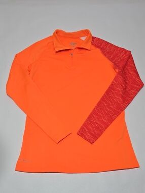 Nike Pro Combat Women's XL Thermal-Fit Quarter-Zip Performance Top Thumb Hole